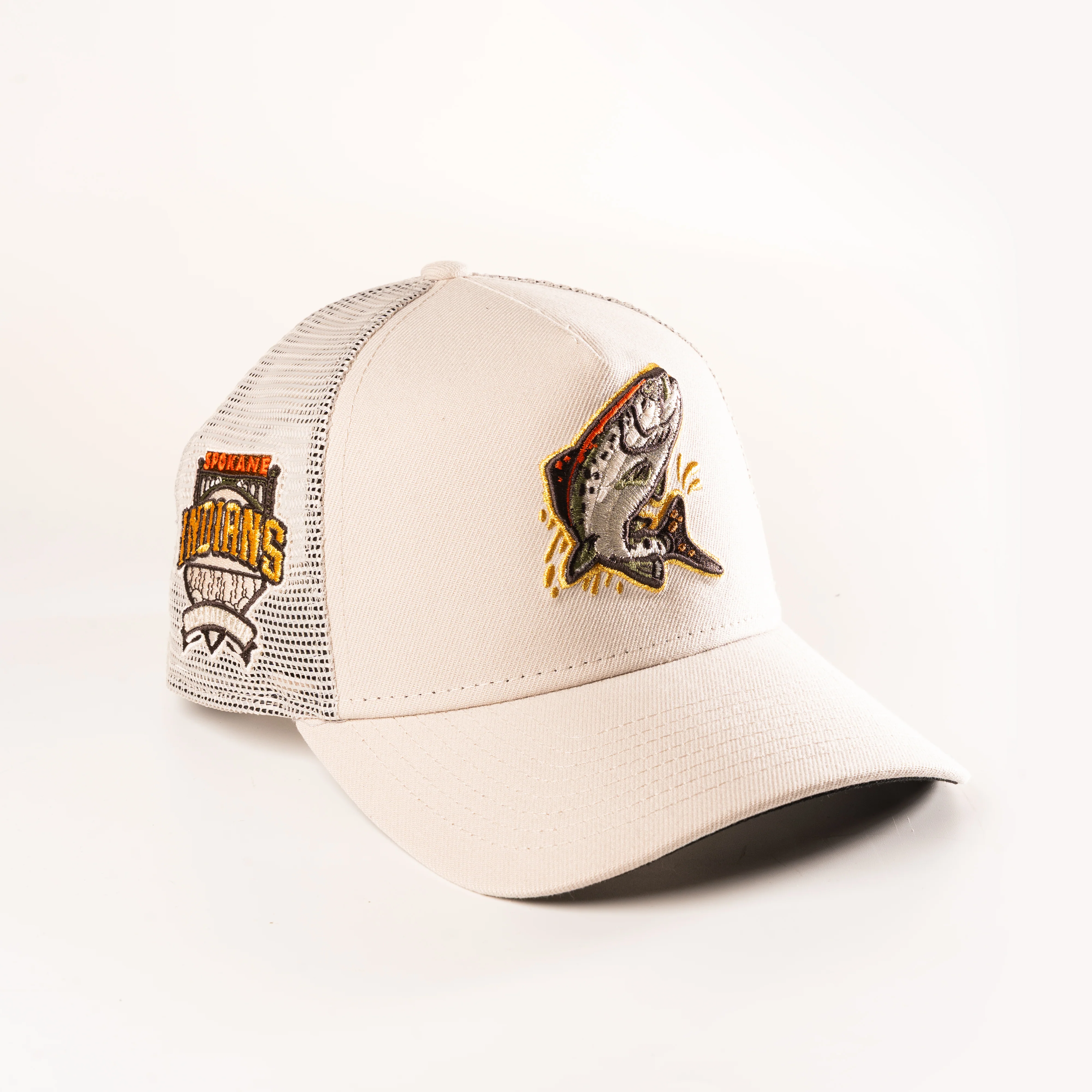 SPOKANE INDIANS STONE MESHBACK 9FORTY A-FRAME SNAPBACK HAT