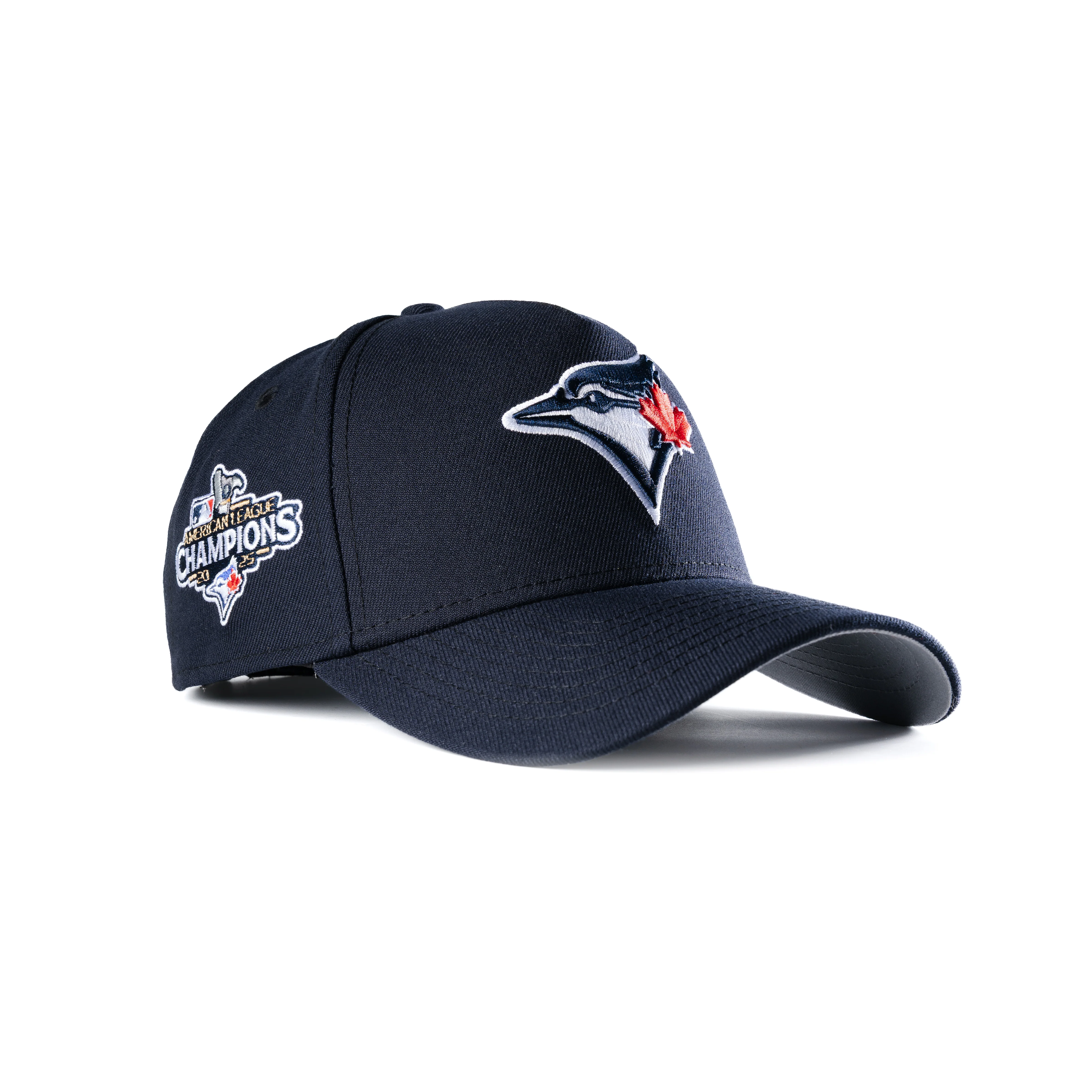TORONTO BLUE JAYS 2025 AMERICAN LEAGUE CHAMPIONS NAVY 9FORTY A-FRAME SNAPBACK HAT