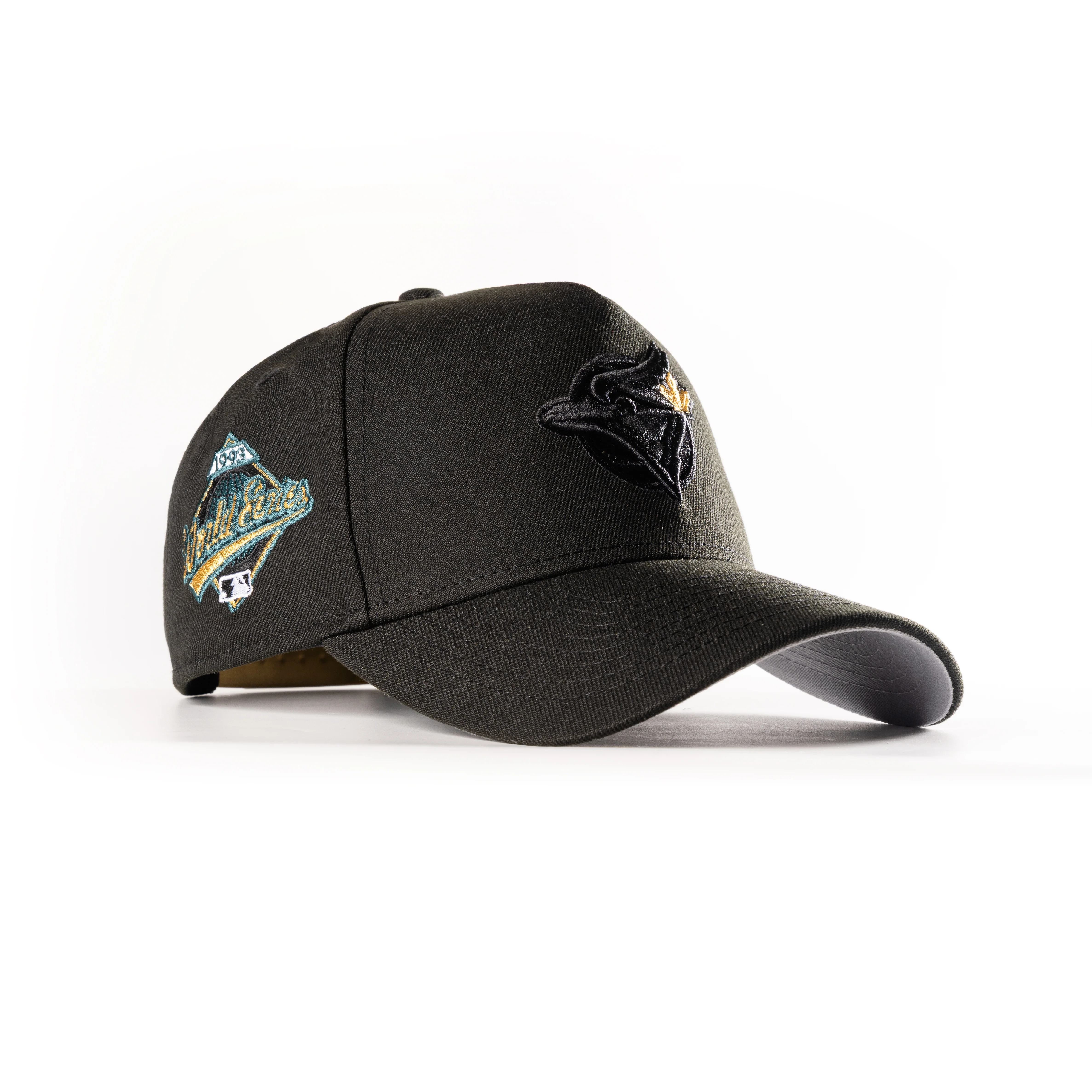 TORONTO BLUE JAYS 6IX GOLD JET BLACK 9FORTY A-FRAME SNAPBACK HAT